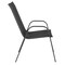 Flash Furniture 3PC Patio Set-23.75RD Glass Table, 2 Black Chairs TLH-0701303C-GG - alternate 7